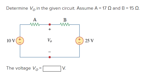 Answered Determine Vo In The Given Circuit Bartleby