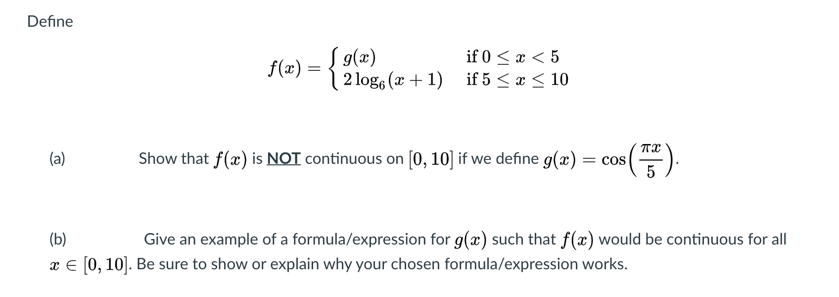 Answered Define S G X 2 Log X 1 If 5 X Bartleby