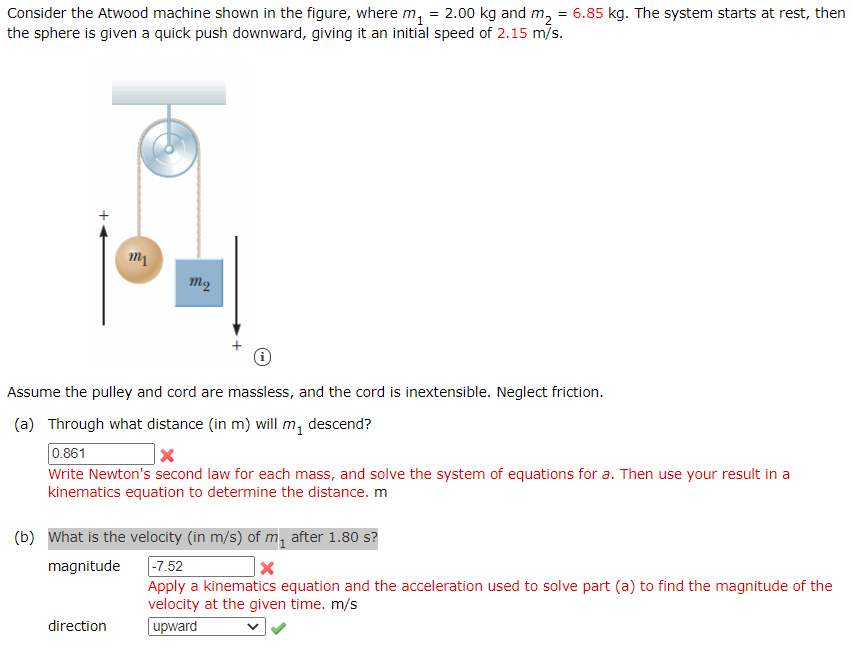 Answered: Consider The Atwood Machine Shown In… | Bartleby