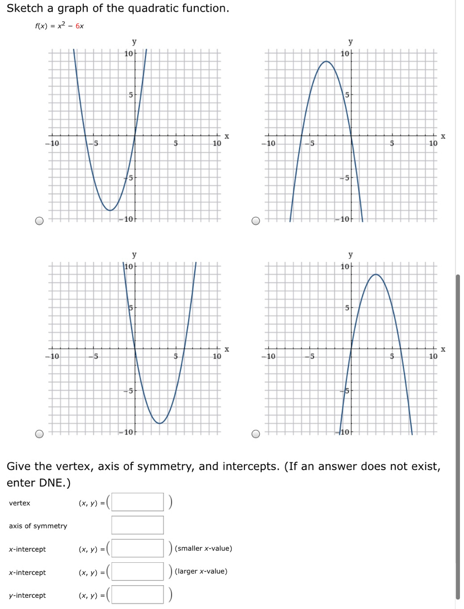 Answered Sketch A Graph Of The Quadratic Bartleby