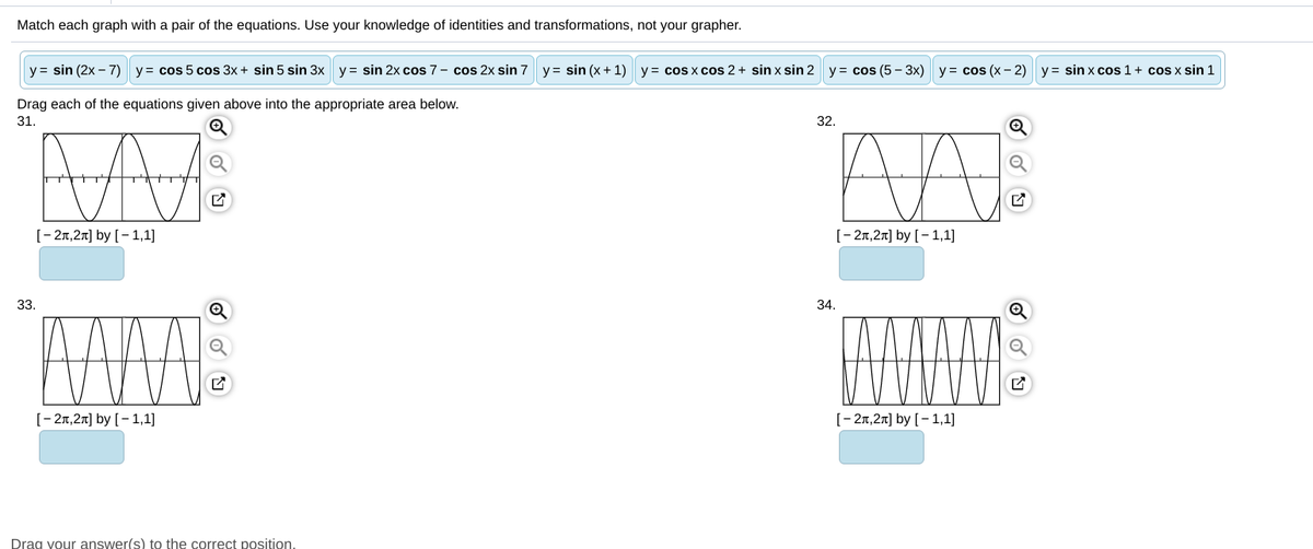 Answered Match Each Graph With A Pair Of The Bartleby