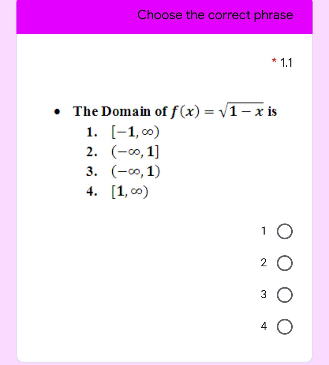 Answered The Domain Of F X V1 X Is 1 Bartleby