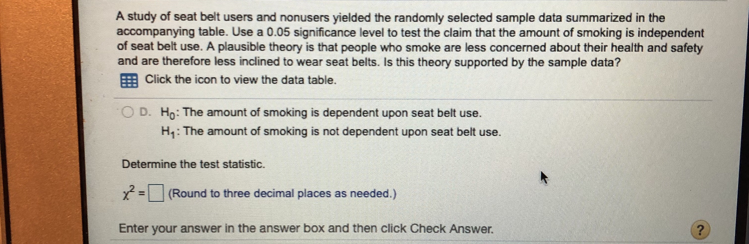 Answered Calculate The Test Statistic X2 And The Bartleby 0626