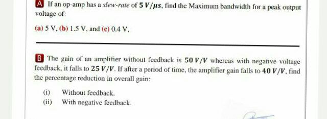 Answered A If An Op Amp Has A Slew Rate Of 5 Bartleby