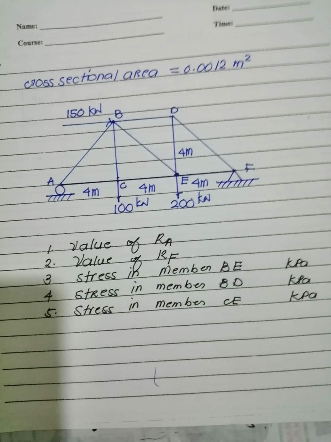 Answered Cioss Sectonal Area 0 0012 M 150 Kw Bartleby