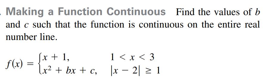 Answered: Making a Function Continuous Find the… | bartleby