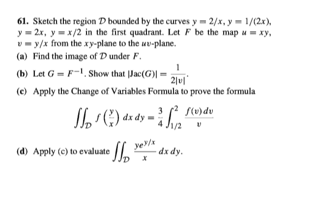 Answered 61 Sketch The Region D Bounded By The Bartleby