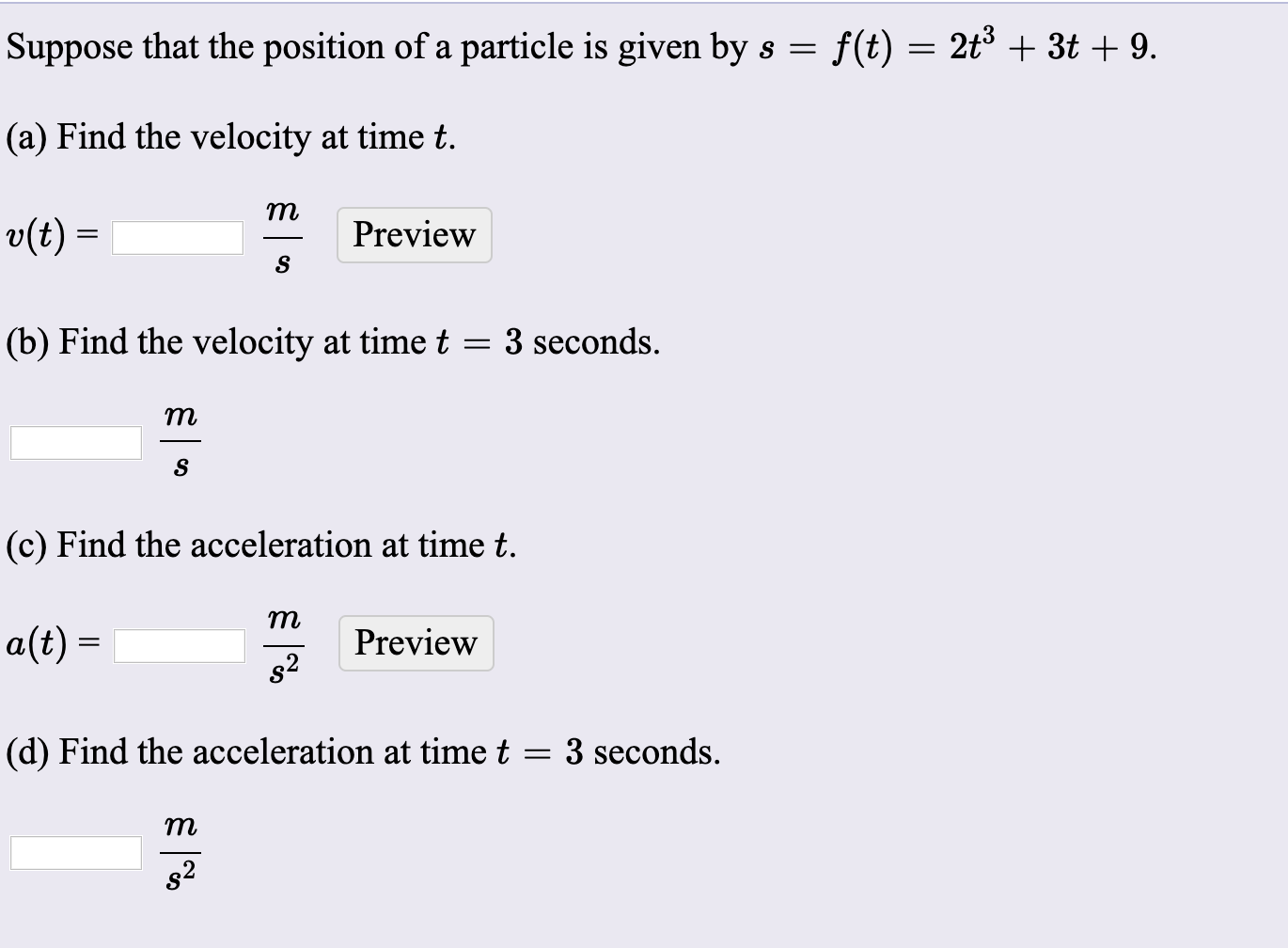 Answered Suppose That The Position Of A Particle Bartleby