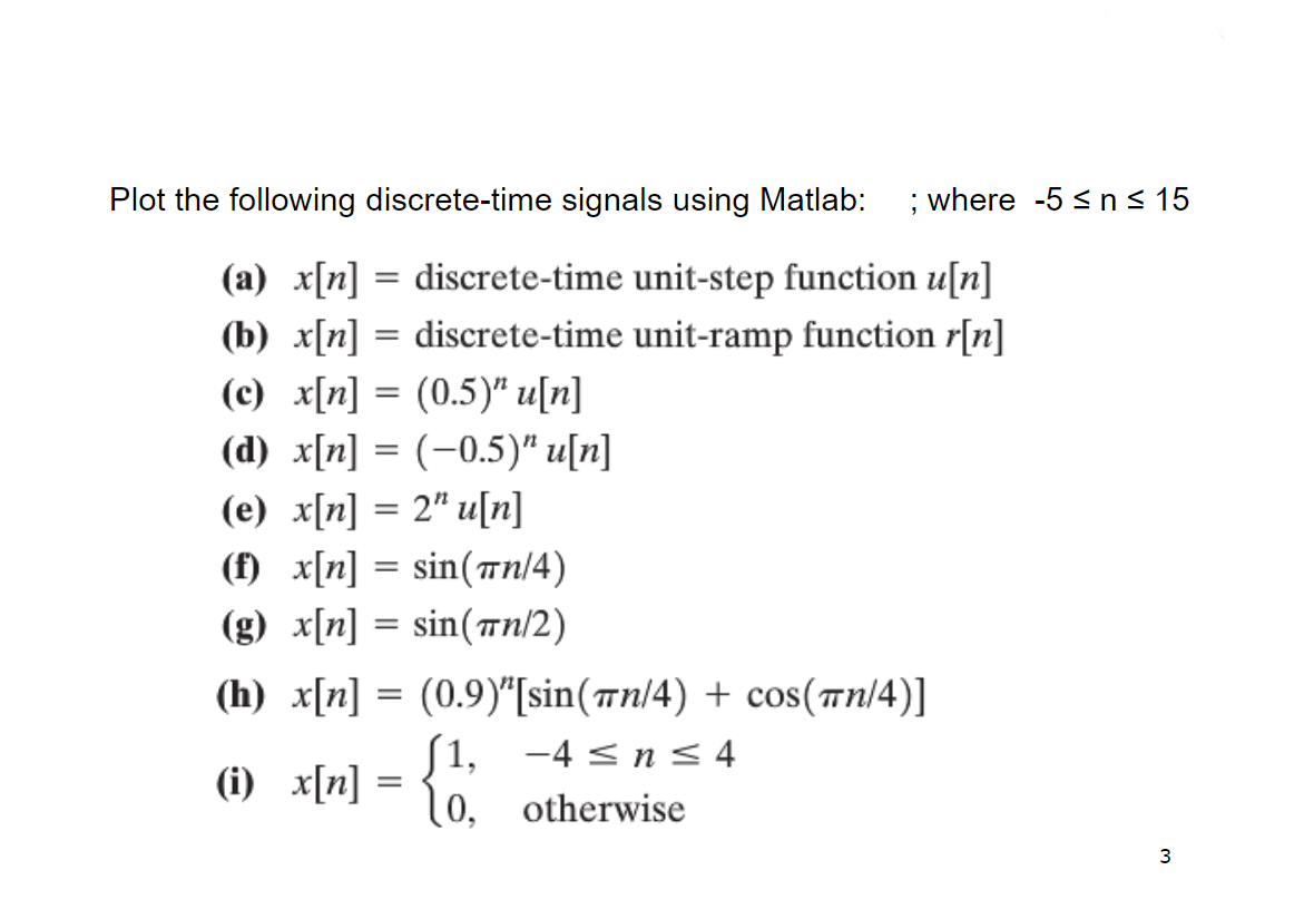 Answered Plot The Following Discrete Time Bartleby