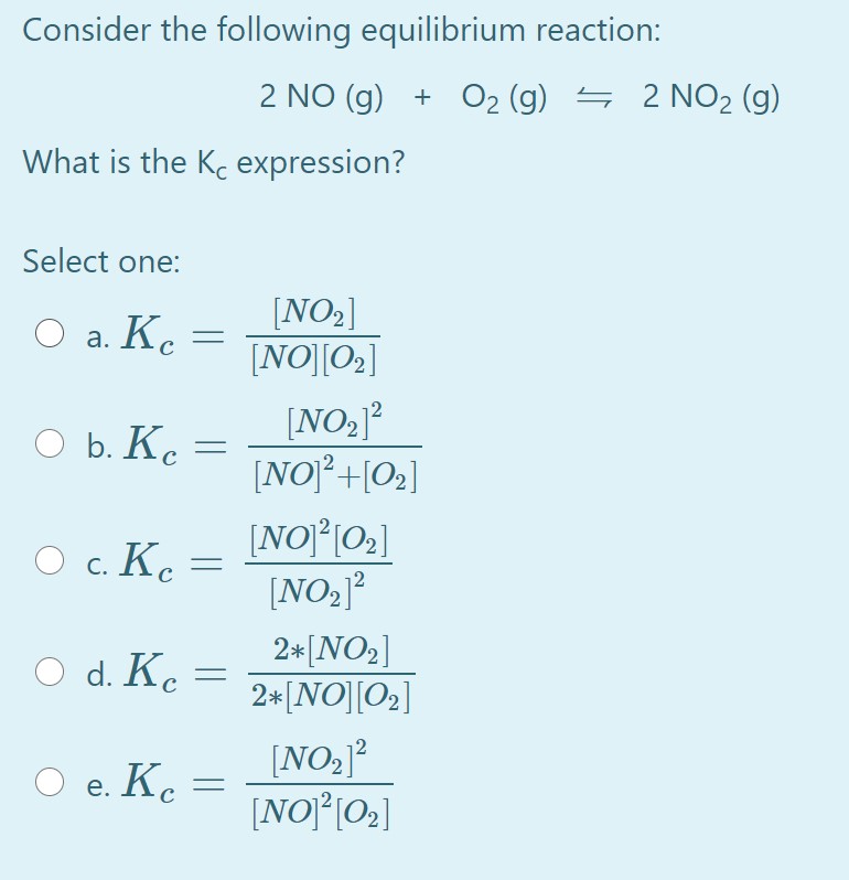 Answered Consider The Following Equilibrium Bartleby