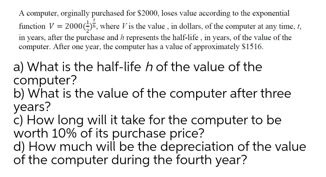 Answered A Computer Orginally Purchased For Bartleby