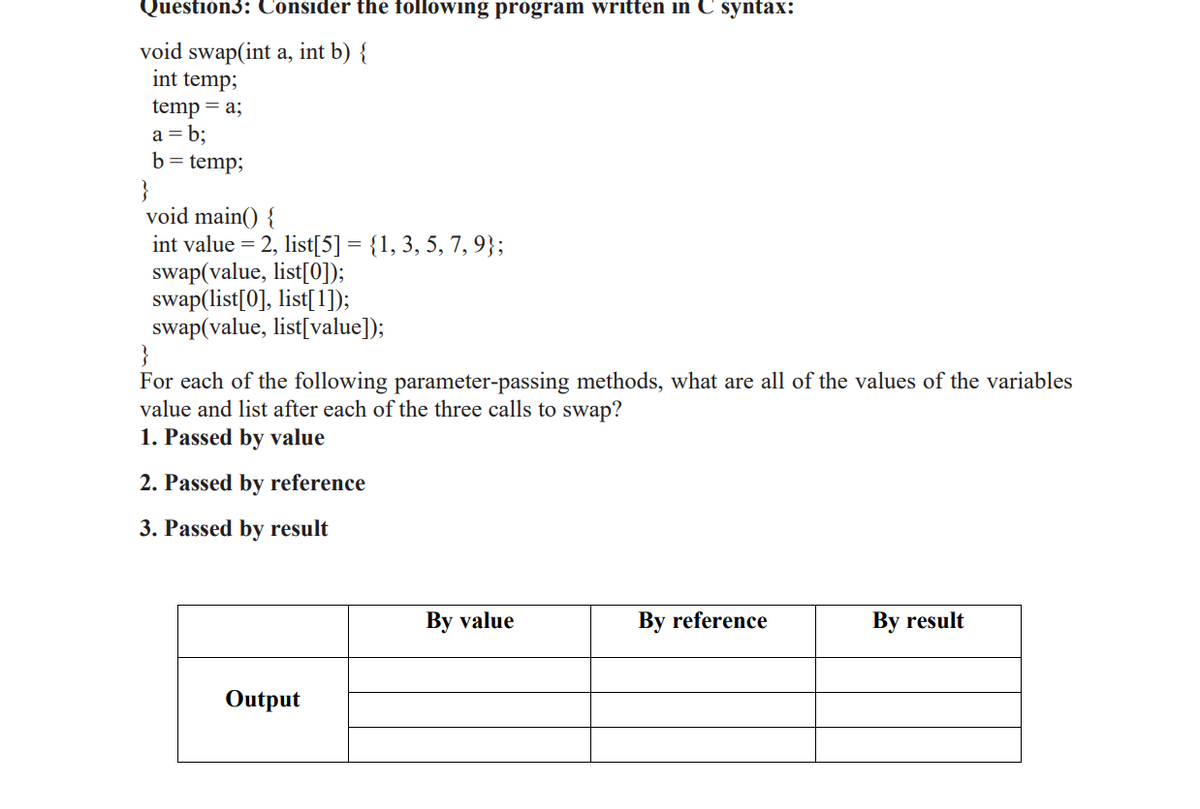 Answered: A- Consider The Following Program… | Bartleby