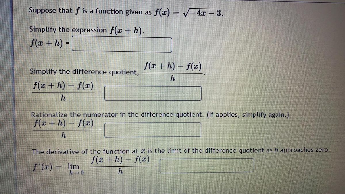 Answered Suppose That F Is A Function Given As Bartleby