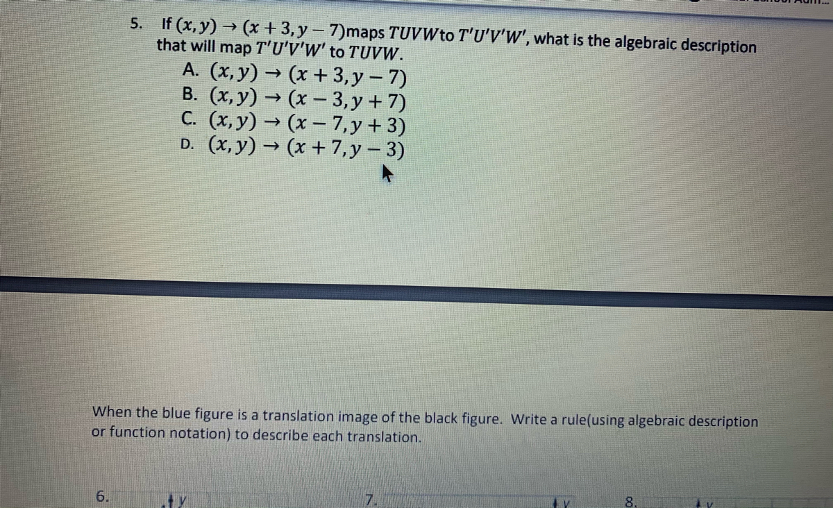 Answered If X Y X 3 Y 7 Maps Tuvwto Bartleby