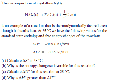 Answered The Decomposition Of Crystalline N O5 Bartleby