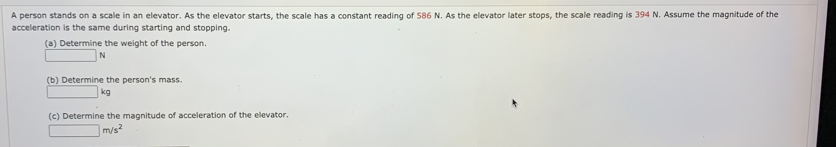 Answered: A person stands on a scale in an… | bartleby