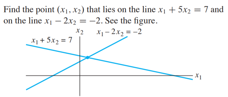 Answered: Find the point (x1, X2) that lies on… | bartleby