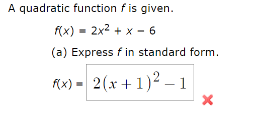 Express F In Standard Form