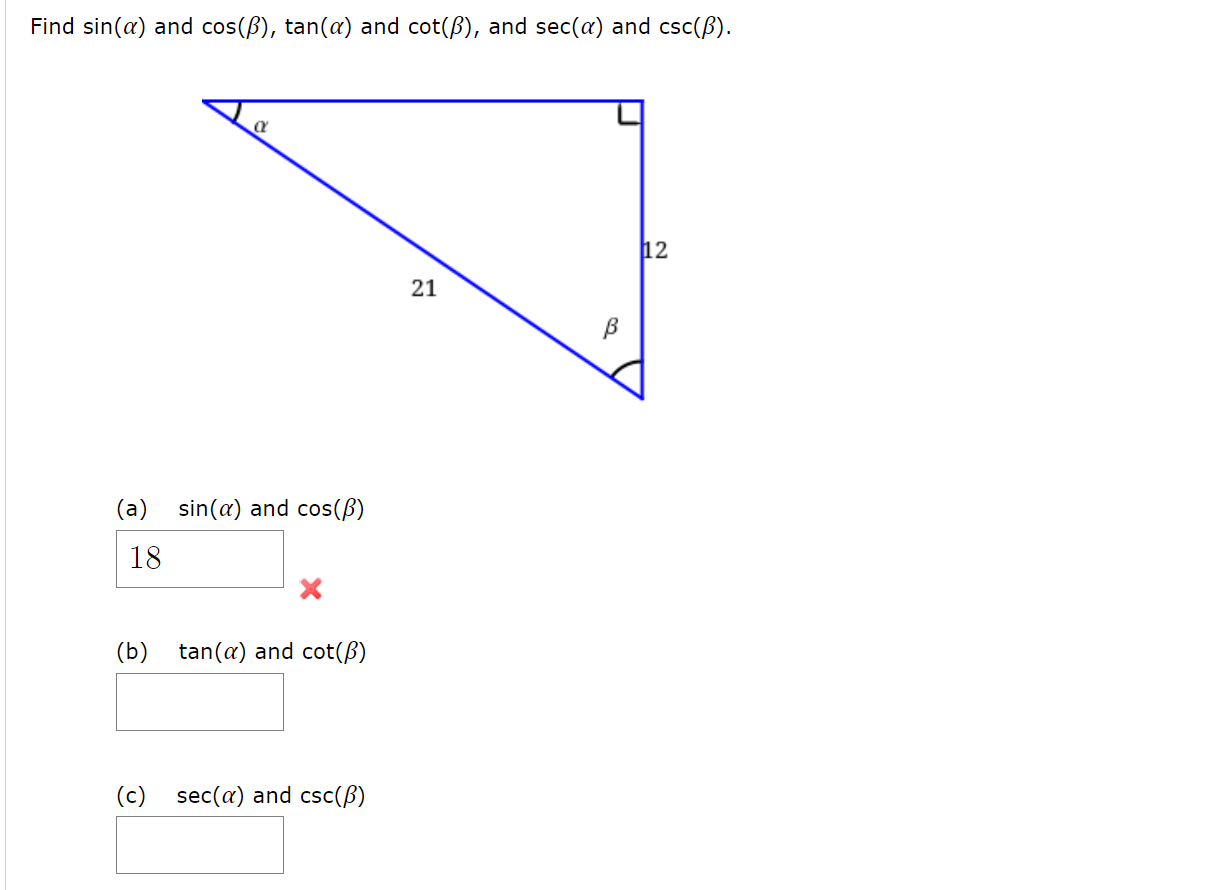 Answered: Find sin(a) and cos(B), tan(a) and… | bartleby