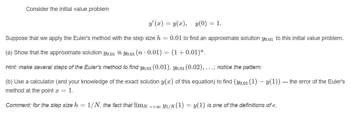 Answered Consider The Initial Value Problem Y Bartleby