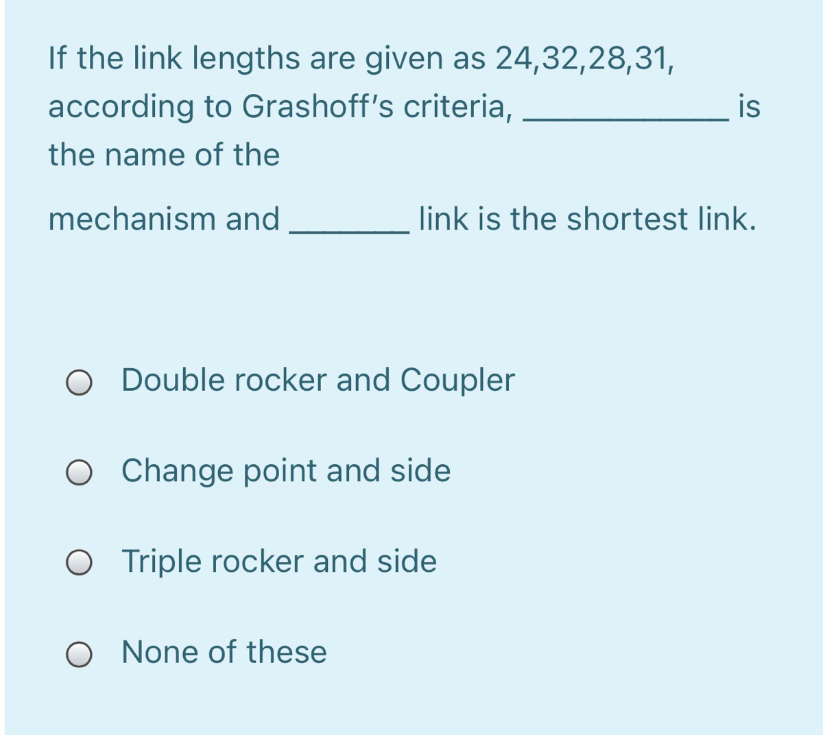 Answered If The Link Lengths Are Given As Bartleby