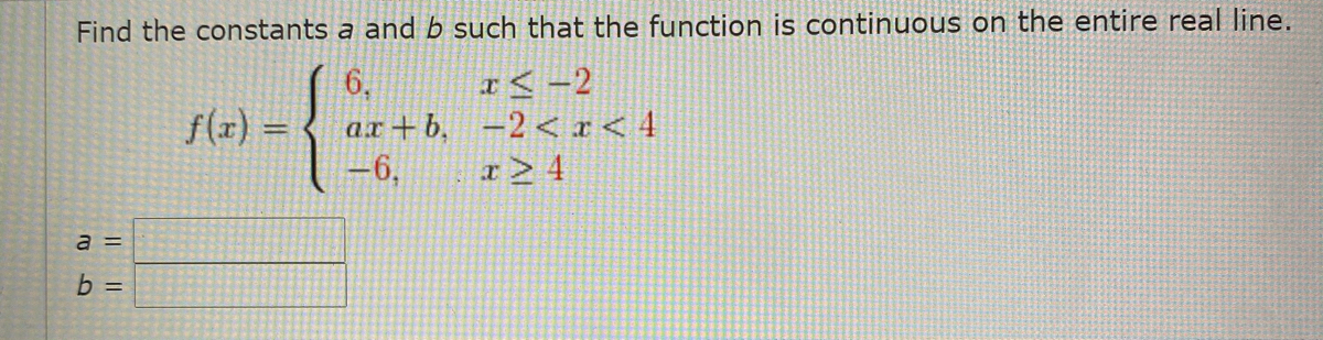 Answered Find The Constants A And B Such That… Bartleby