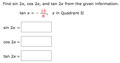 Answered Find Sin 2x Cos 2x And Tan 2x From Bartleby