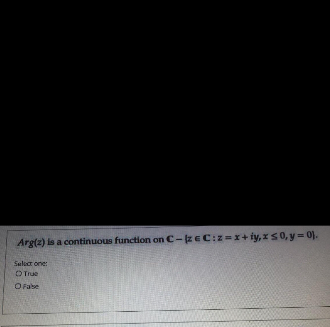 Answered Arg Z Is A Continuous Function On Bartleby