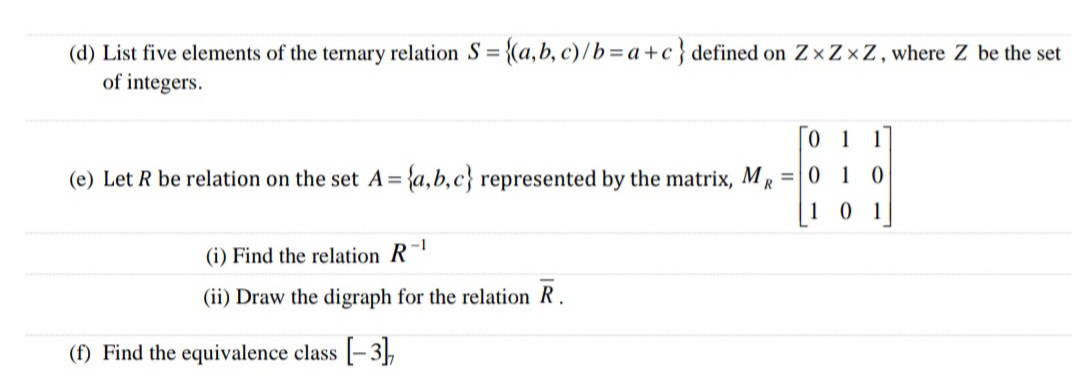 Answered A B C B A C Defined On Z Z Z Where Bartleby