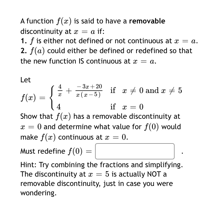 Answered: A function f(x) is said to have a… | bartleby