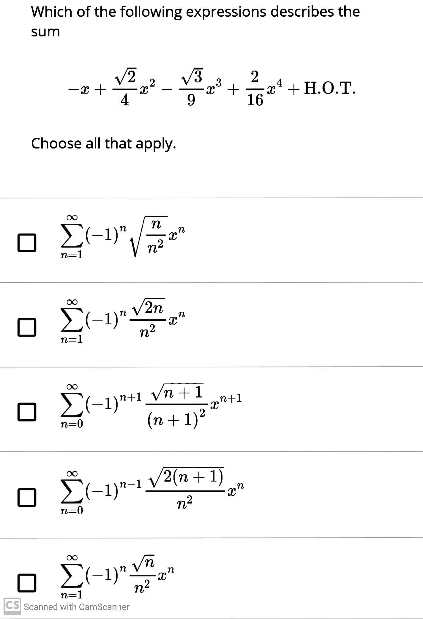 answered-which-of-the-following-expressions-bartleby