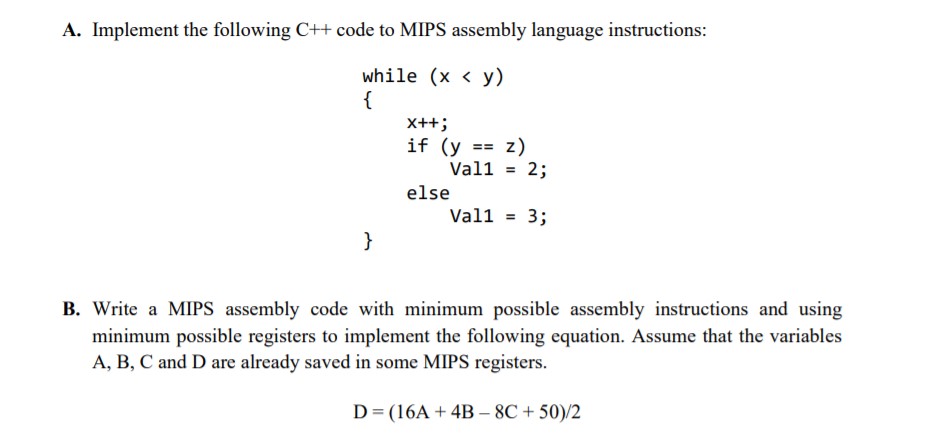 how to write c code from mips