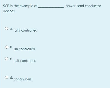 Answered Scr Is The Example Of Power Semi Bartleby