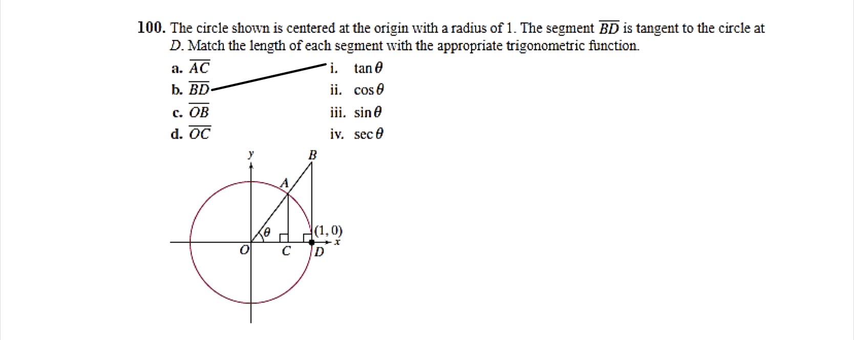 Answered 100 The Circle Shown Is Centered At Bartleby