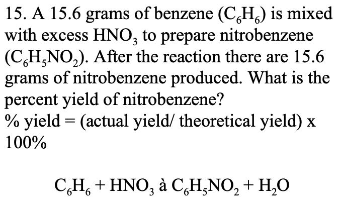 Answered 15 A 15 6 Grams Of Benzene C H Is Bartleby