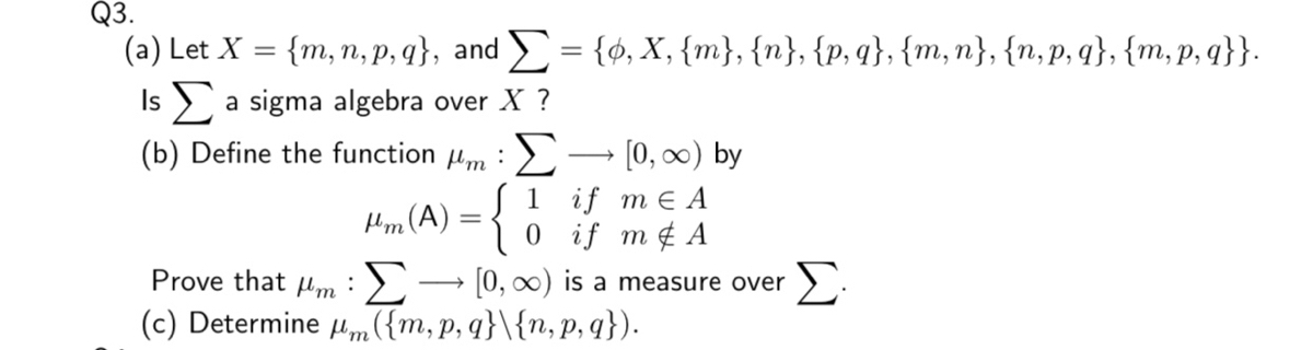 Answered A Let X M N P Q And O X Bartleby