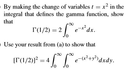 Answered By Making The Change Of Variables T Bartleby