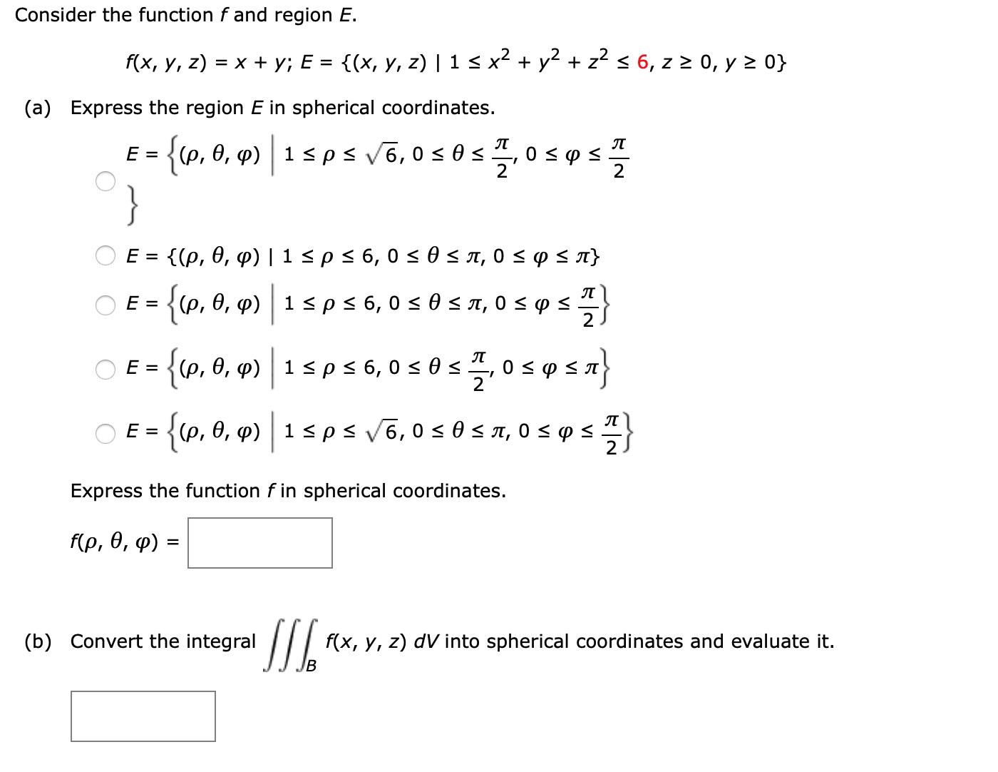 Answered Consider The Function F And Region E Bartleby