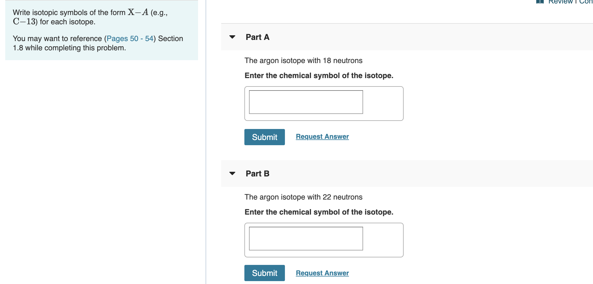 Answered Review T Co Write Isotopic Symbols Of Bartleby