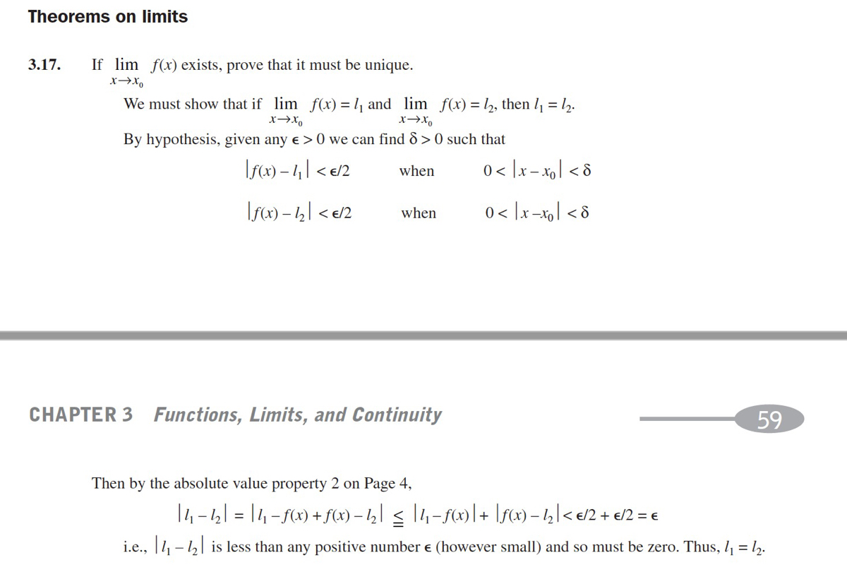 Answered Theorems On Limits 3 17 If Lim F X Bartleby