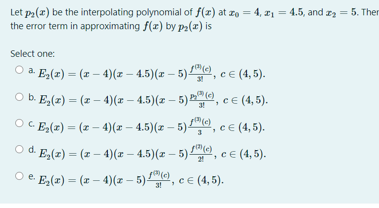 Answered Let P2 X Be The Interpolating Bartleby