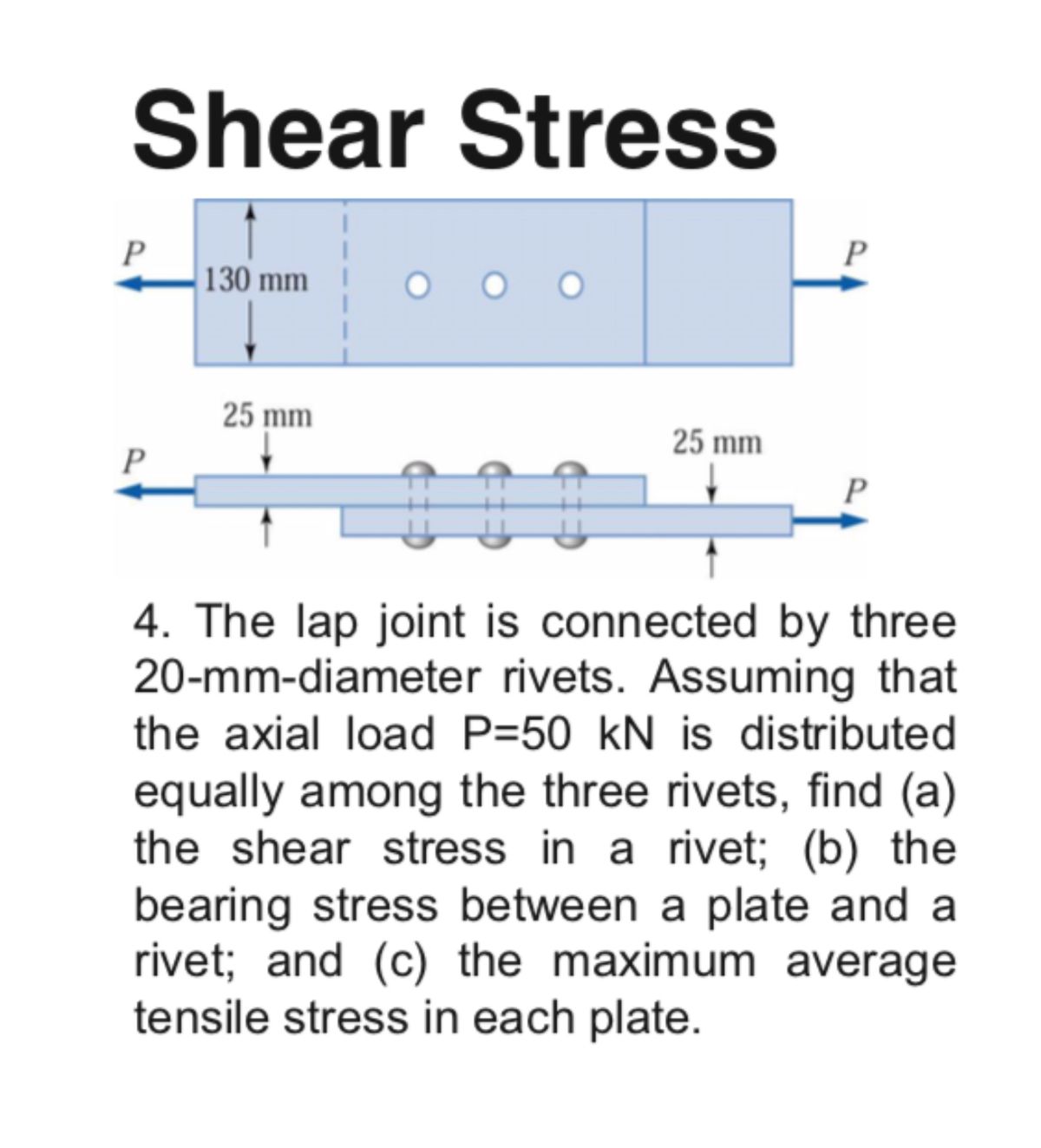 Answered: 4. The Lap Joint Is Connected By Three… | Bartleby