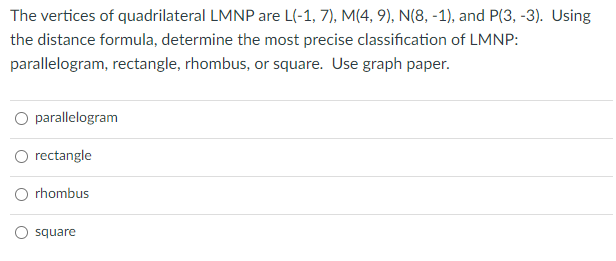 Answered The Vertices Of Quadrilateral Lmnp Are Bartleby