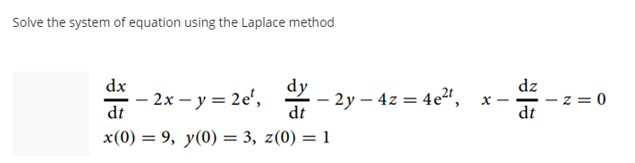 Answered Solve The System Of Equation Using The Bartleby