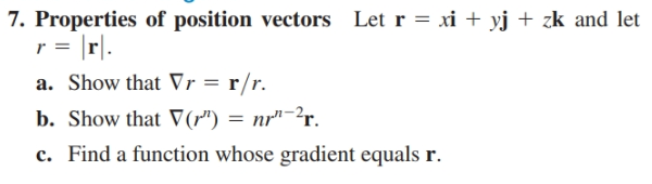 Answered 7 Properties Of Position Vectors Let R Bartleby