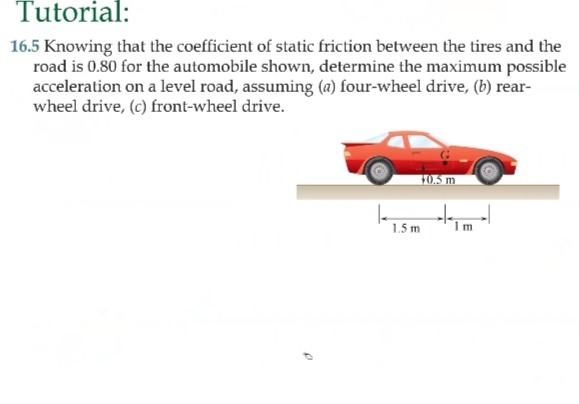 Coefficient Of Friction Between Tires And Road