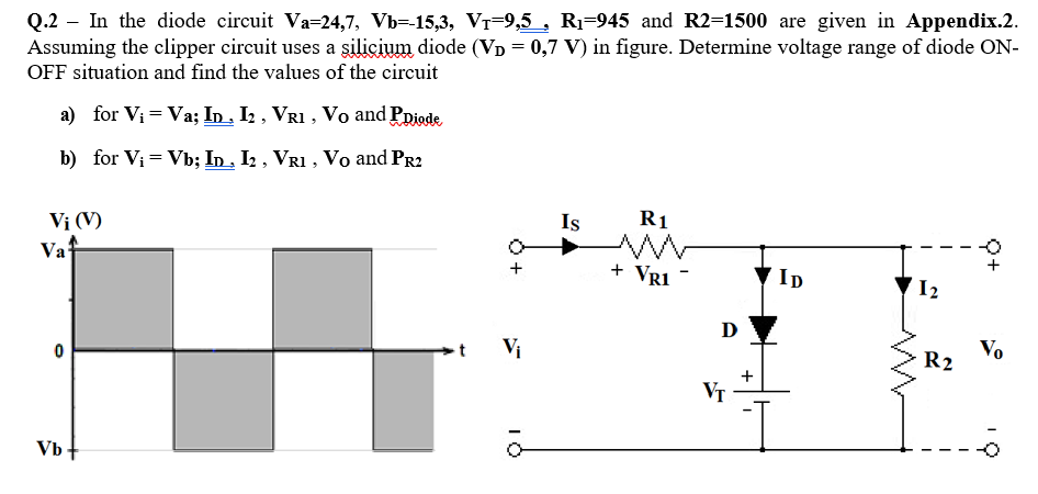 Answered Q 2 In The Diode Circuit Va 24 7 Bartleby