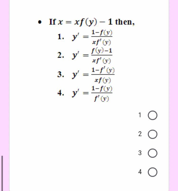 Answered If X Xf Y 1 Then 1 Y 1 Fy Bartleby