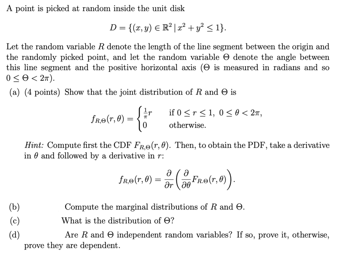 Answered B Compute The Marginal Distributions Bartleby