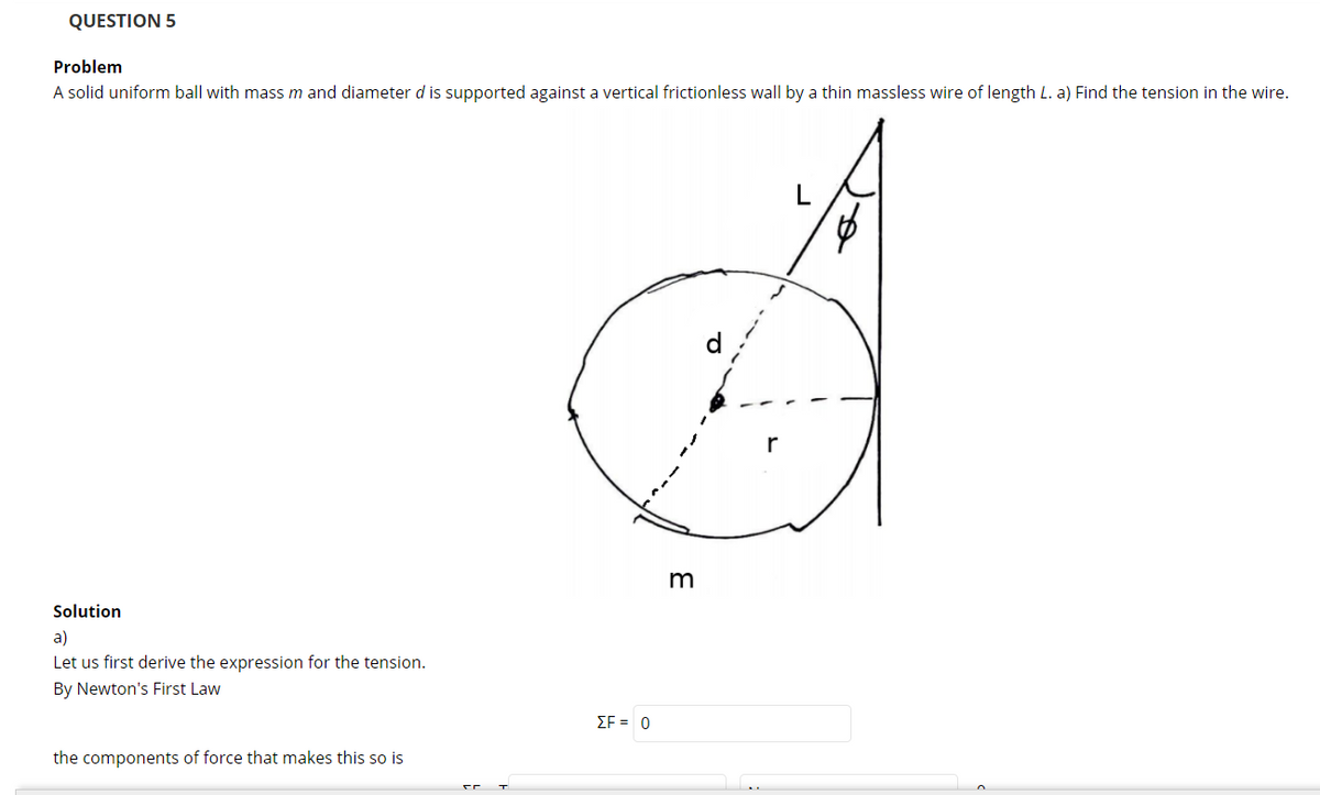 Answered: QUESTION 5 Problem A solid uniform ball… | bartleby